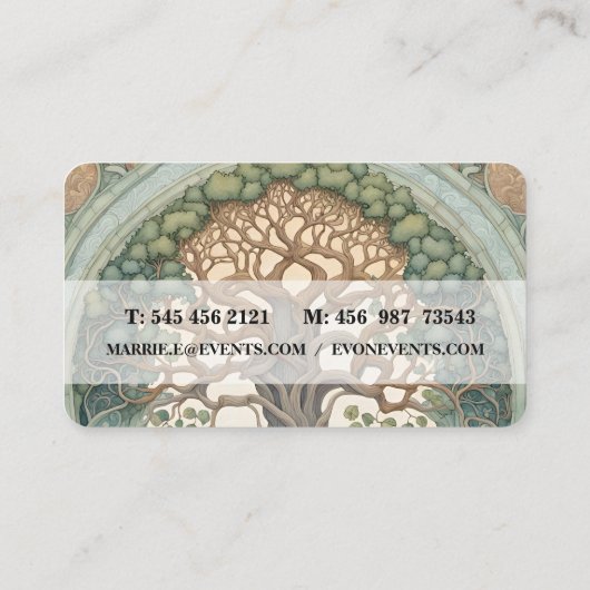 Lebensbaum Visitenkarte (Rückseite)