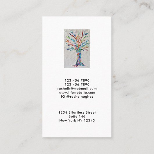 Lebensbaum Visitenkarte (Rückseite)