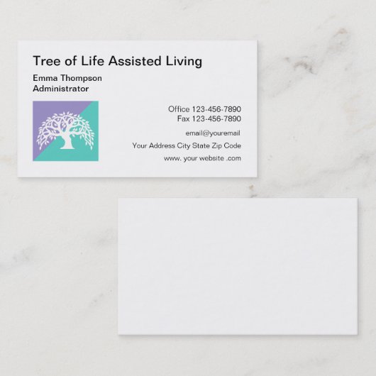 Lebensbaum Visitenkarte (Vorne/Hinten)