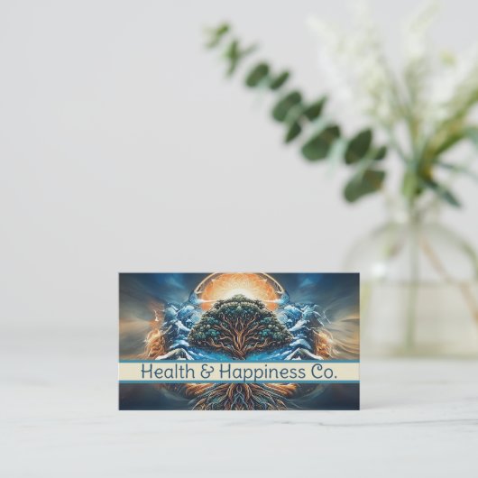 Lebensbaum Visitenkarte (Stehend Vorderseite)