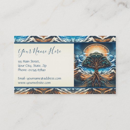 Lebensbaum Visitenkarte (Rückseite)