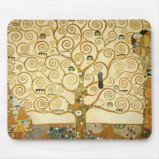 Lebensbaum von Gustav Klimt Mousepad (Vorne)
