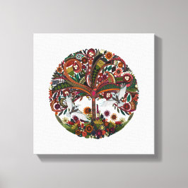 Lebensbaum weiß leinwanddruck