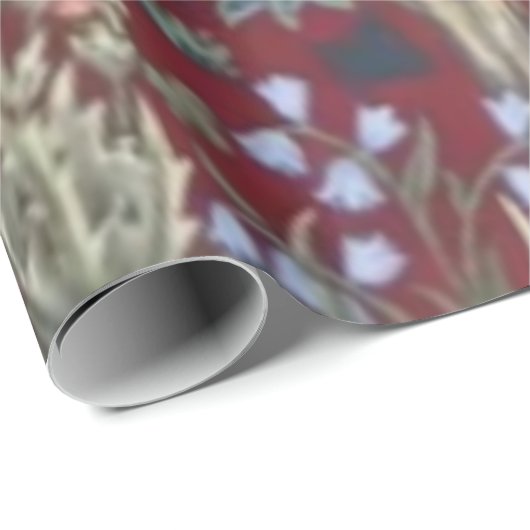 Lebensbaum William Morris Red Geschenkpapier (Rolleneckpunkt)