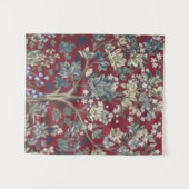 Lebensbaum William Morris Rot Wandteppich (Vorderseite (Horizontal))