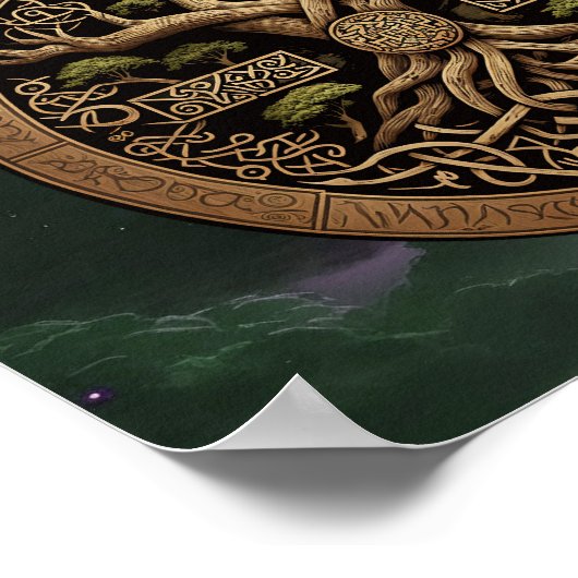 Lebensbaum Yggdrasil Poster (Ecke)