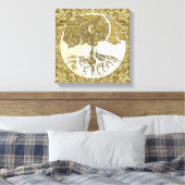 Lebensbaum Yin Yang Gold Mandala Leinwanddruck (Insitu (Schlafzimmer))