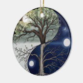 Lebensbaum Yin Yang Keramik Ornament (Links)