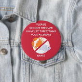 Lebensbedrohendes Fisch-Allergie-Button, füttern Button (Beispiel)