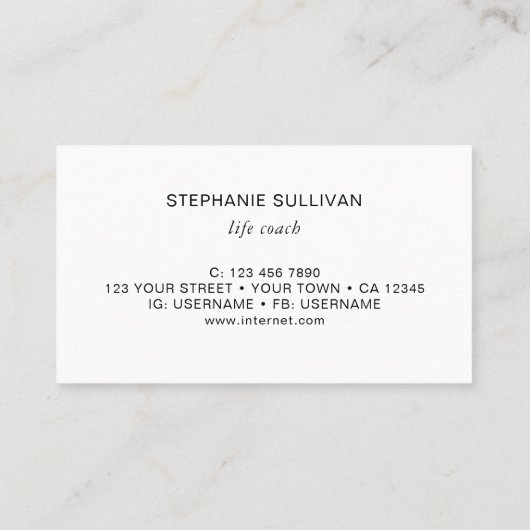 Lebensbegleiter QR Code Botanisch Visitenkarte (Rückseite)