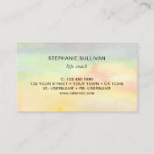 Lebensbegleiter QR Code Botanische Wasserfarbe Visitenkarte (Rückseite)