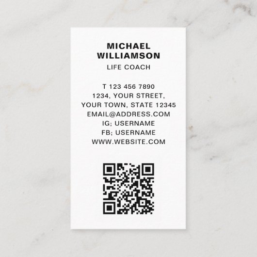 Lebensbegleiter QR-Code Visitenkarte (Rückseite)