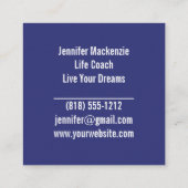 Lebensberater Rainbow Tree Quadratische Visitenkarte (Rückseite)