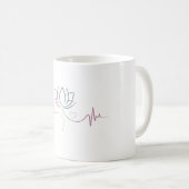 Lebensbilanz: Lotus & Heartbeat Kaffeetasse (VorderseiteRechts)
