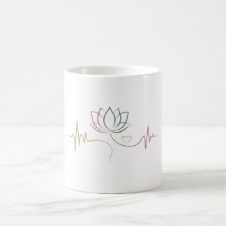 Lebensbilanz: Lotus & Heartbeat Kaffeetasse