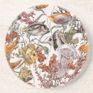 Lebensbild des Meeresspiegels 2 Getränkeuntersetzer