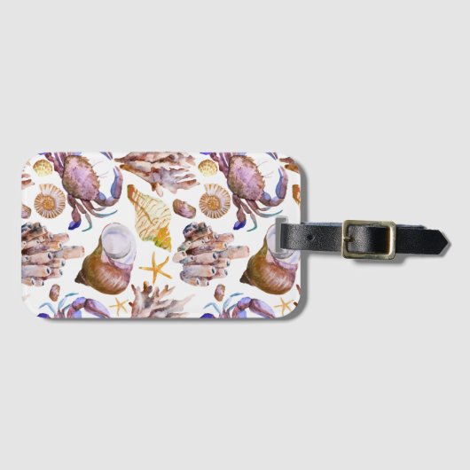 Lebensbild des Meeresspiegels 4 Gepäckanhänger (Vorderseite (Horizontal))