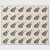 Lebensbild eines sehr niedlichen Esels Geschenkpapier (Flach)