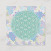 Lebensblume, Quadratische Visitenkarte (Vorderseite)