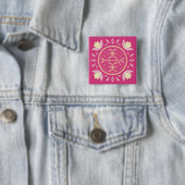 Lebensblume rosa button (Beispiel)