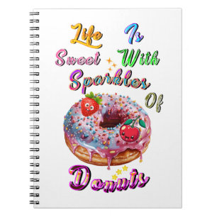 Lebensbriefpapier ist süß mit Funken von Donuts Notizblock