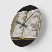 Lebensbuch Runde Wanduhr (Winkel)