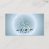 Lebenscoach Celestial Glow Minimal Dusty Blue Visitenkarte (Vorderseite)