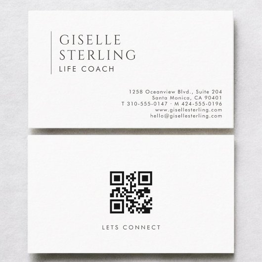 Lebenscoach Modern Professional QR Code Visitenkarte