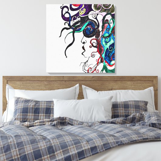 Lebensdame Leinwanddruck (Insitu (Schlafzimmer))