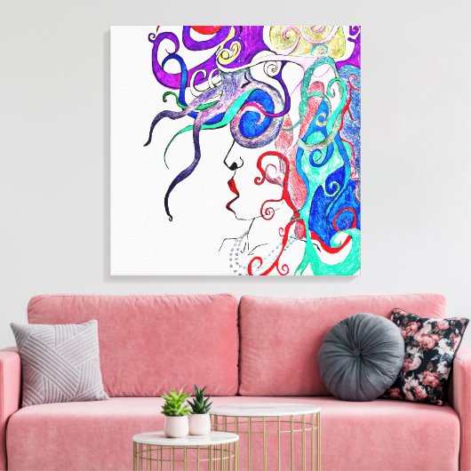 Lebensdame Leinwanddruck (Insitu (Wohnzimmer))