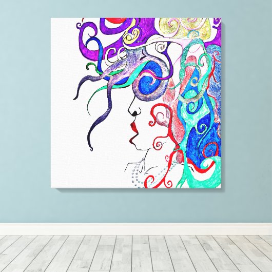 Lebensdame Leinwanddruck (Insitu (Holzboden))