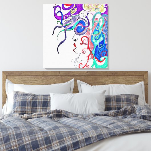 Lebensdame Leinwanddruck (Insitu (Schlafzimmer))