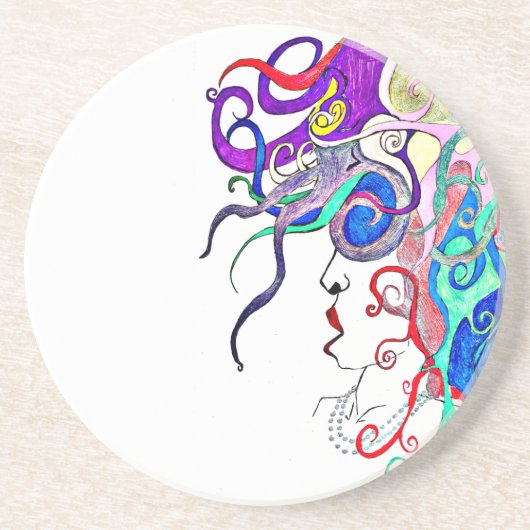 Lebensdame Untersetzer (Vorne)