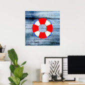 Lebensdauer auf Holzbrett Poster (Heimbüro)