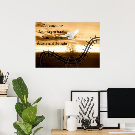 Lebensdauer auf Schiene_ Poster (Heimbüro)