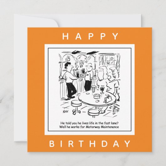 Lebensdauer der Autobahn im Schnellstraßen-Cartoon Karte (Vorderseite)