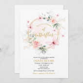 Lebensdauer der Butterflies Bridal Dusche Einladun Einladung (Vorne/Hinten)