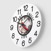 Lebensdauer der heißen Chili Große Wanduhr (Winkel)