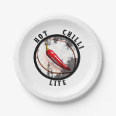 Lebensdauer der heißen Chili Pappteller (Vorderseite)