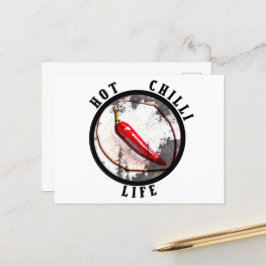 Lebensdauer der heißen Chili Postkarte