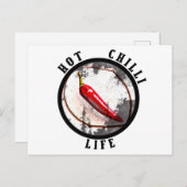 Lebensdauer der heißen Chili Postkarte (Vorne/Hinten)
