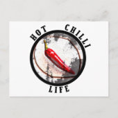 Lebensdauer der heißen Chili Postkarte (Vorderseite)