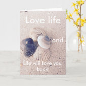 Lebensdauer der Liebe - positive Anführungszeichen Karte (Gelbe Blume)