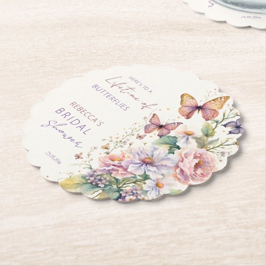 Lebensdauer der Schmetterlinge Brautparty bevorzug Untersetzer (angewinkelt)
