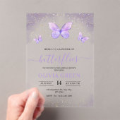 Lebensdauer der Schmetterlinge Bridal Dusche Einla Acryleinladungen (Insitu (Handheld))