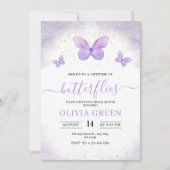 Lebensdauer der Schmetterlinge Bridal Dusche Einla Einladung (Vorderseite)