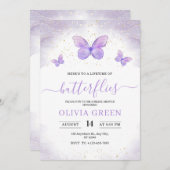 Lebensdauer der Schmetterlinge Bridal Dusche Einla Einladung (Vorne/Hinten)