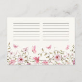 Lebensdauer der Schmetterlinge Rezept Flora Brautp Begleitkarte (Rückseite)