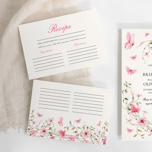 Lebensdauer der Schmetterlinge Rezept Flora Brautp Begleitkarte