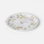 Lebensdauer des Lila bloralen Brautparty von Butte Pappteller (Schrägansicht)